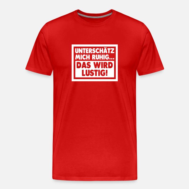 Das wird lustig - Männer Premium Bio T-Shirt - Rot