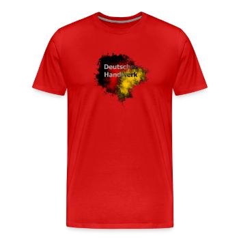 Deutsches Handwerk T-Shirt - Männer Premium Bio T-Shirt - Rot - Vorne - Damien (186cm)