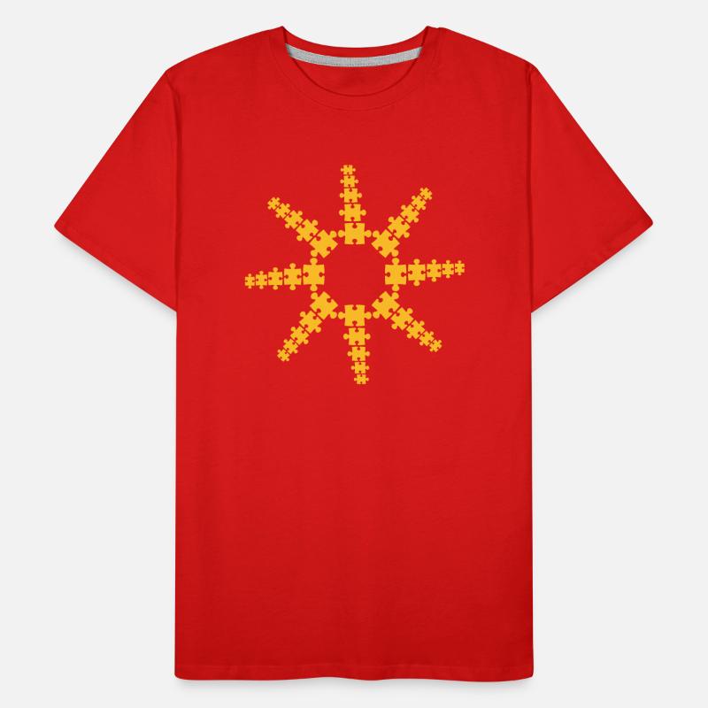 star puzzle sun pattern piece puzzle game puzzled Men's Premium Organic T-Shirt