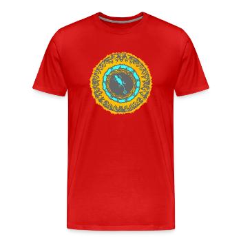 Balearen Echse - Männer Premium Bio T-Shirt - Rot - Vorne - Damien (186cm)