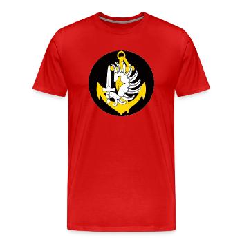 para marine 2 - T-shirt bio Premium Homme - rouge - Devant - Damien (186cm)