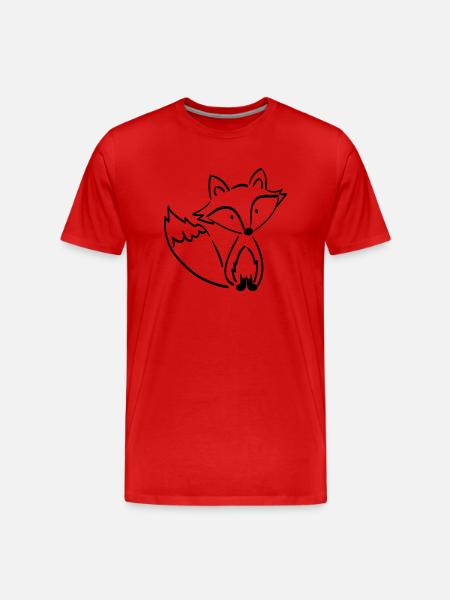 Fuchsi - Männer Premium Bio T-Shirt - Rot