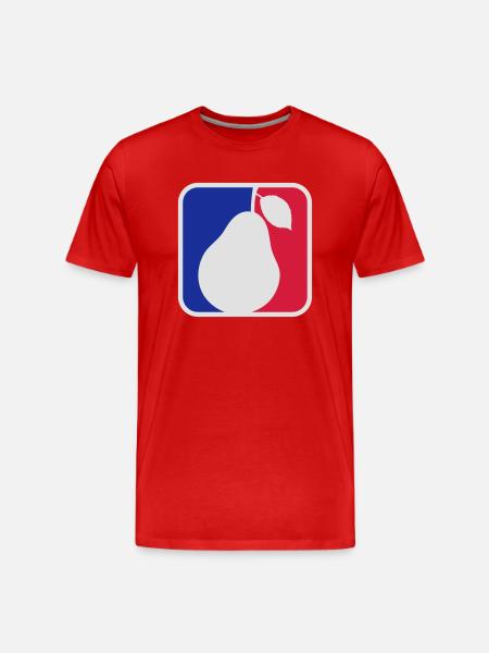 Pear Sport Logo - Men's Premium Organic T-Shirt - red