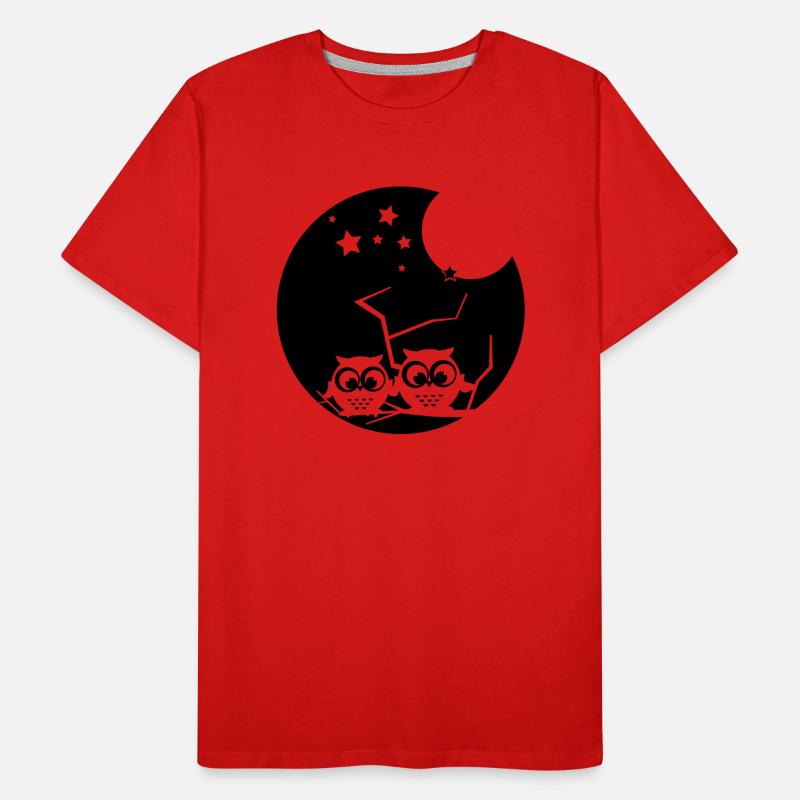 2 verträumte eulen Männer Premium Bio T-Shirt
