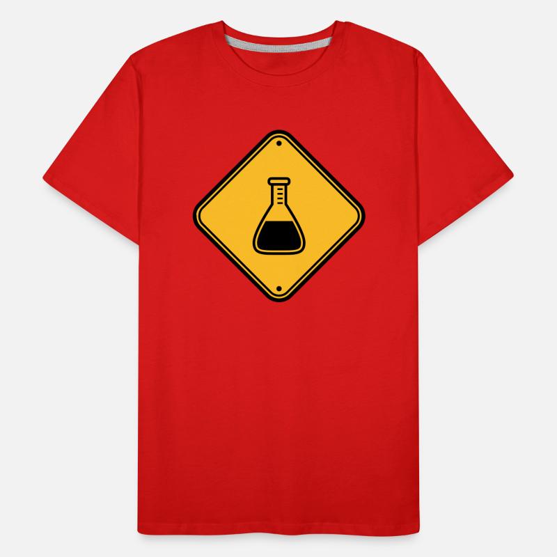 attention science bouclier note attention T-shirt bio Premium Homme