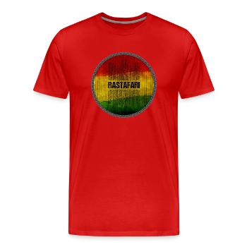 reggae rasta life - T-shirt bio Premium Homme - rouge - Devant - Damien (186cm)