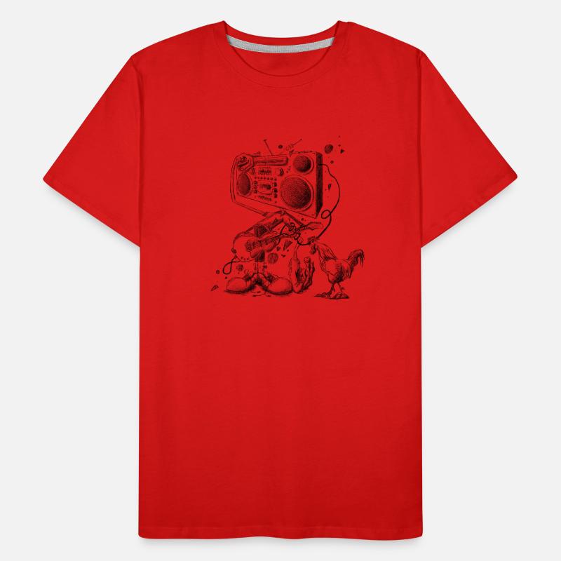 Ghetto Blaster Rock Design Men's Premium Organic T-Shirt