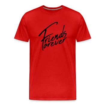 friends forever best friends written cool log - Men's Premium Organic T-Shirt - red - Front - Damien (186cm)