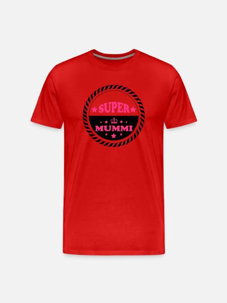 Super mummi - Männer Premium Bio T-Shirt - Rot