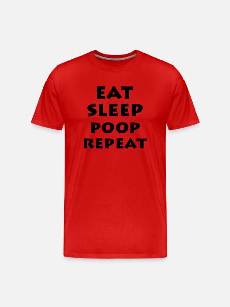 Poop - Men's Premium Organic T-Shirt - red