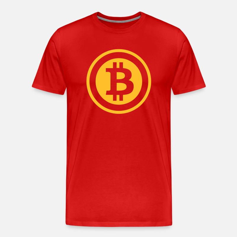 Bitcoin - Männer Premium Bio T-Shirt - Rot