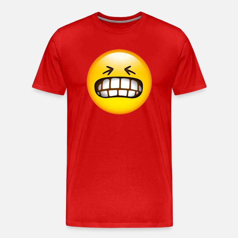 Smiley Desperate - Miesten premium luomu-t-paita - punainen
