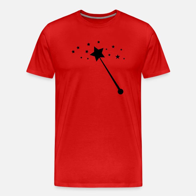 zauberstab_01 - Männer Premium Bio T-Shirt - Rot