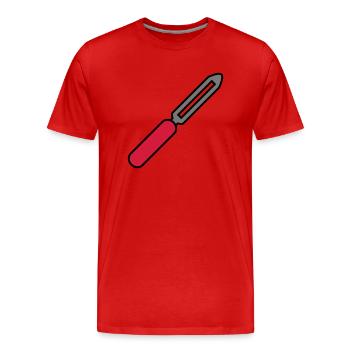 cuisine cuisiner cuisson pomme de terre éplucheur éplucheur qui - T-shirt bio Premium Homme - rouge - Devant - Damien (186cm)
