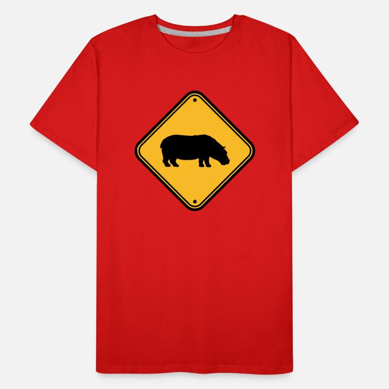 Attention hippo shield Men's Premium Organic T-Shirt