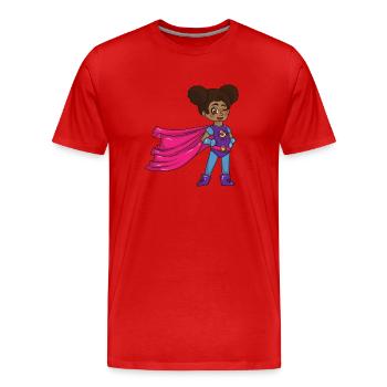 Superhéroïne Precious - T-shirt bio Premium Homme - rouge - Devant - Damien (186cm)