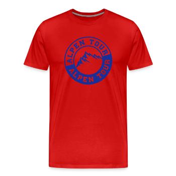 alpen tour - Männer Premium Bio T-Shirt - Rot - Vorne - Damien (186cm)