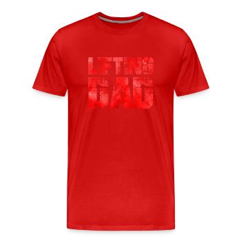dad lifting - Männer Premium Bio T-Shirt - Rot - Vorne - Damien (186cm)