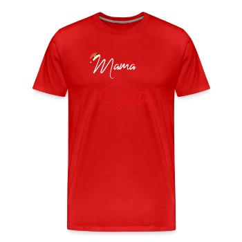 Mama Weihnachten - Männer Premium Bio T-Shirt - Rot - Vorne - Damien (186cm)