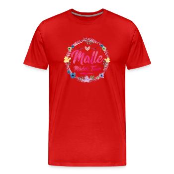 malle maedels tour - Männer Premium Bio T-Shirt - Rot - Vorne - Damien (186cm)