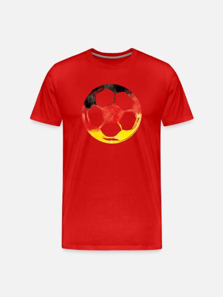 fussball deutschland - Männer Premium Bio T-Shirt - Rot
