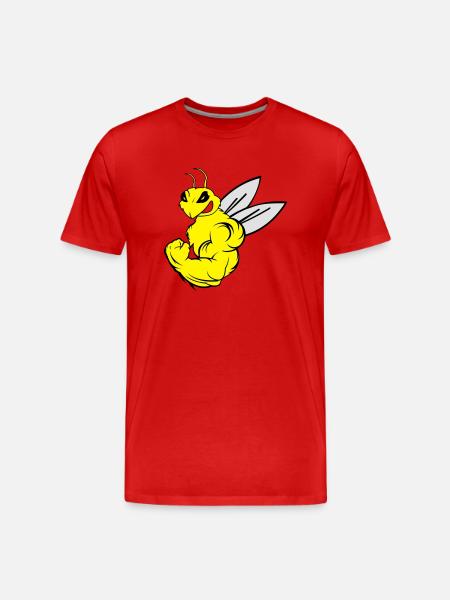 strong_bee_02 - Men's Premium Organic T-Shirt - red