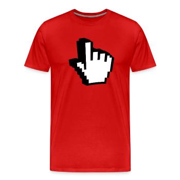 hand 3d pc - Männer Premium Bio T-Shirt - Rot - Vorne - Damien (186cm)