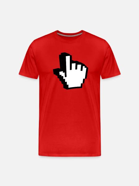 hand 3d pc - Männer Premium Bio T-Shirt - Rot