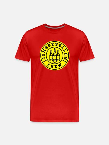 junggesellen crew bier - Männer Premium Bio T-Shirt - Rot
