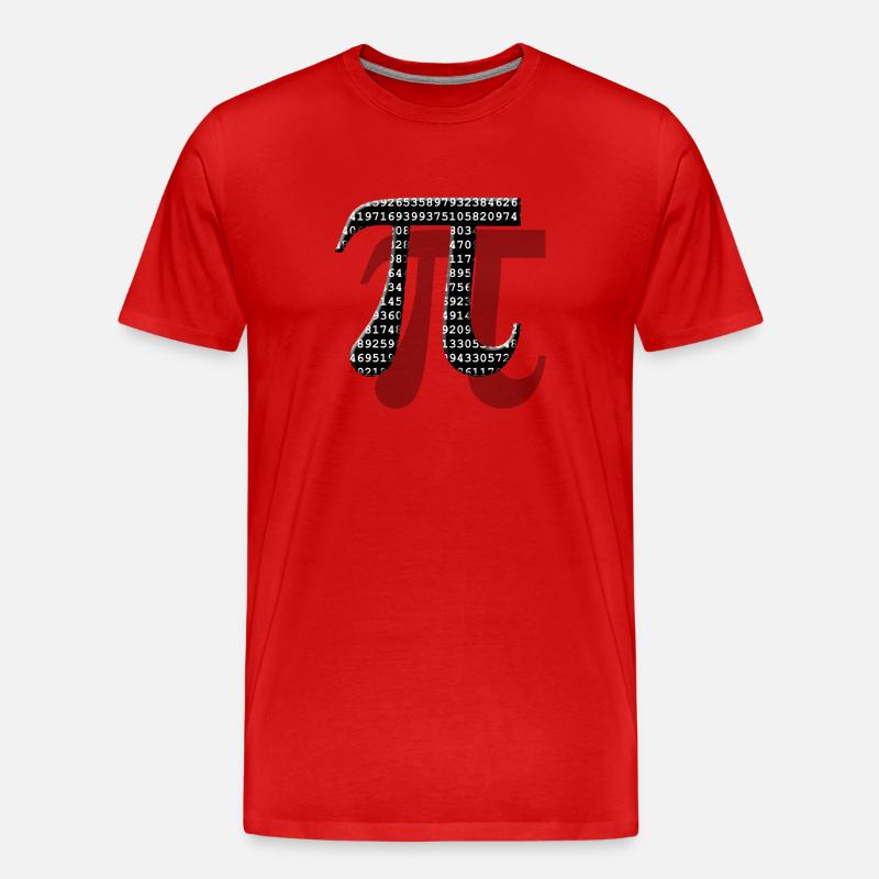 Pi-Nummer - Math - Männer Premium Bio T-Shirt - Rot