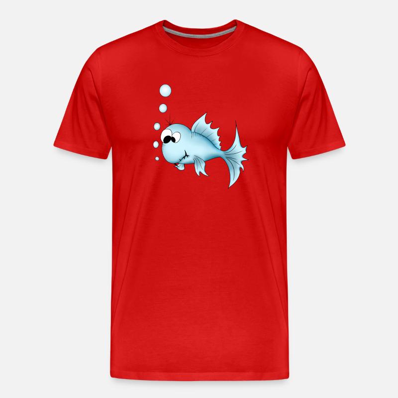Fisch - Männer Premium Bio T-Shirt - Rot