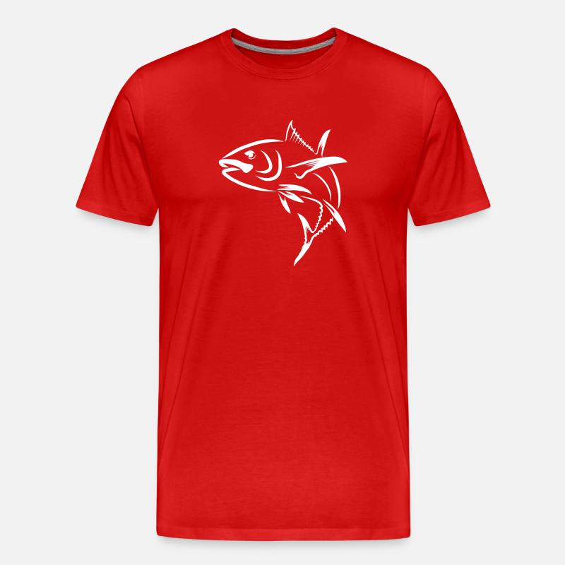 Thunfisch - Männer Premium Bio T-Shirt - Rot