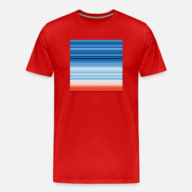 Warming Stripes | Scientists for Future - T-shirt bio Premium Homme - rouge