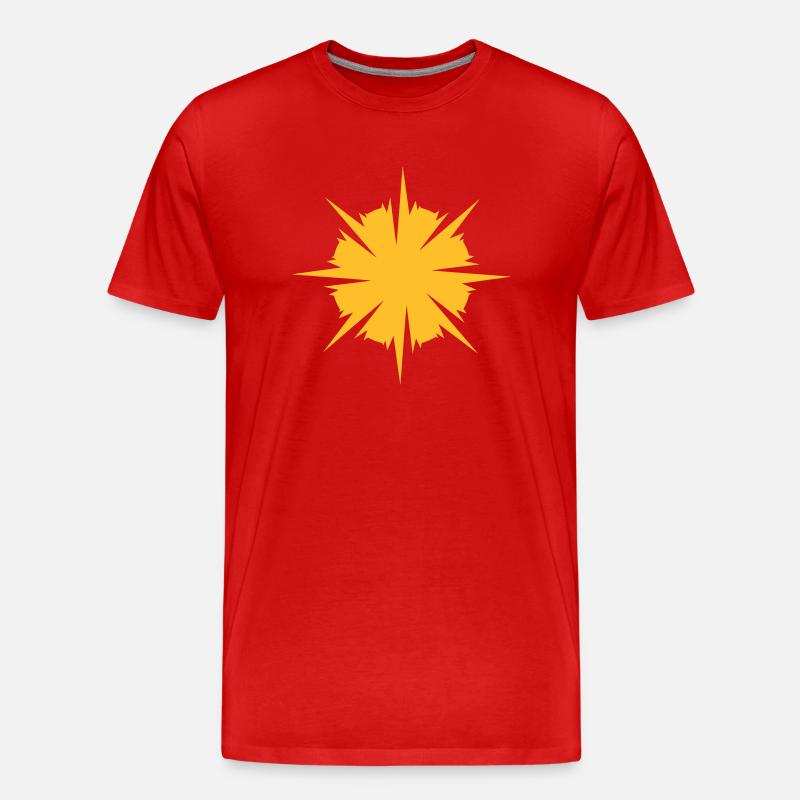 Sonne Schneestern Kristall - Männer Premium Bio T-Shirt - Rot