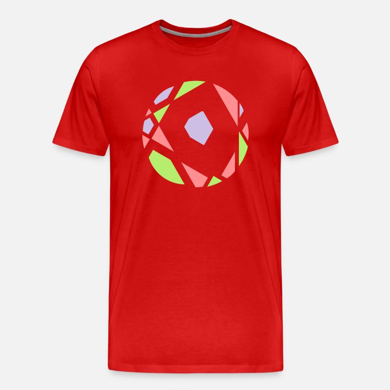 abstrakte Sphäre - Männer Premium Bio T-Shirt - Rot