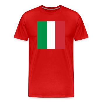 italien fahne - Männer Premium Bio T-Shirt - Rot - Vorne - Damien (186cm)
