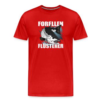Forellen Angeln - Männer Premium Bio T-Shirt - Rot - Vorne - Damien (186cm)