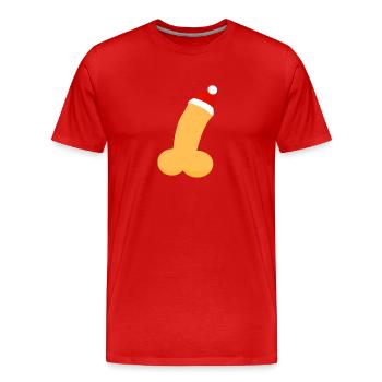 Penis Christmas - Men's Premium Organic T-Shirt - red - Front - Damien (186cm)