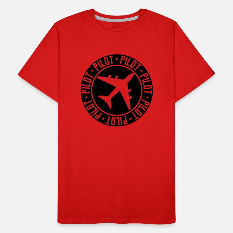 Schild Stempel Pilot Männer Premium Bio T-Shirt