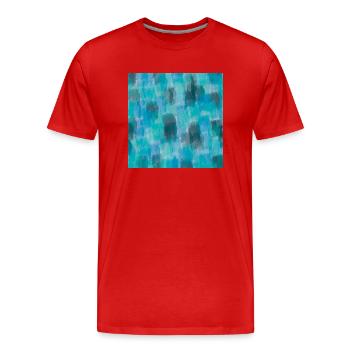Abstrakte Fliesen grün Druck Hintergrund Cool Present - Männer Premium Bio T-Shirt - Rot - Vorne - Damien (186cm)