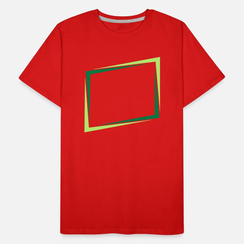 Rechteck Rahmen Schild Männer Premium Bio T-Shirt