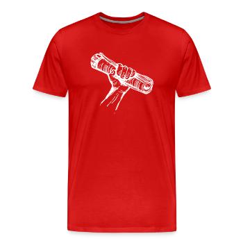 Liberté de la presse - T-shirt bio Premium Homme - rouge - Devant - Damien (186cm)