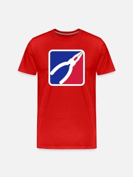 Pliers tool logo - Men's Premium Organic T-Shirt - red