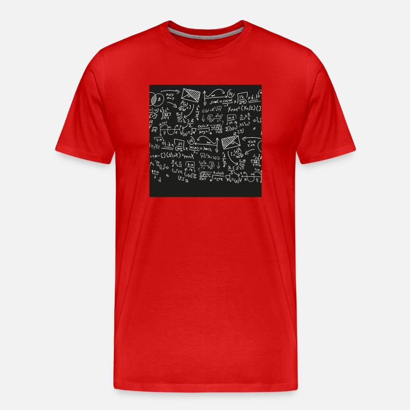 Mathe - Männer Premium Bio T-Shirt - Rot