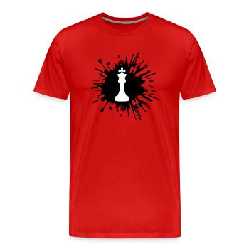 Les échecs des taches de couleur - T-shirt bio Premium Homme - rouge - Devant - Damien (186cm)