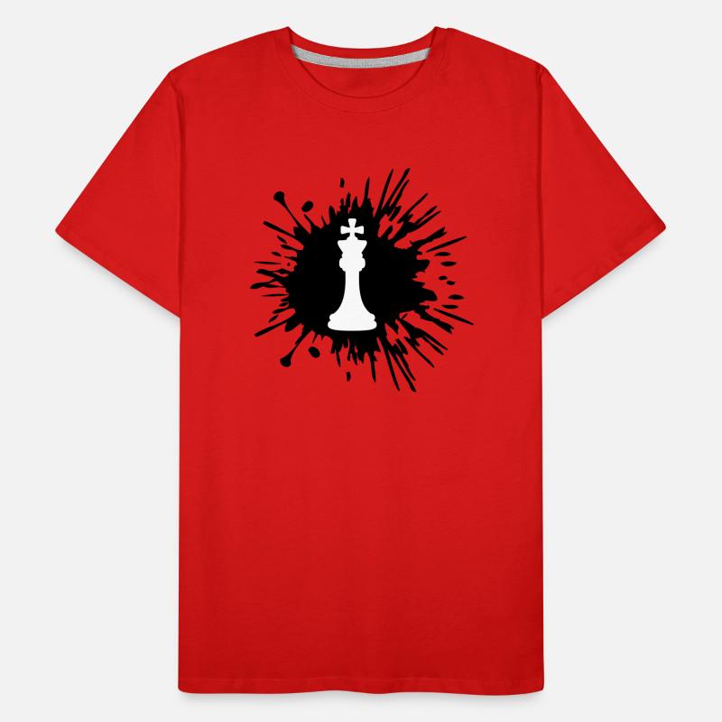 Farbe Klecks Schach Männer Premium Bio T-Shirt