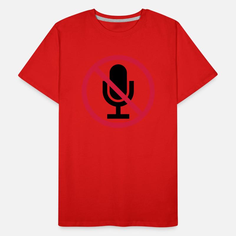Schild Mute Mikrofon Männer Premium Bio T-Shirt