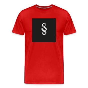 Article droit droit droit avocat - T-shirt bio Premium Homme - rouge - Devant - Damien (186cm)