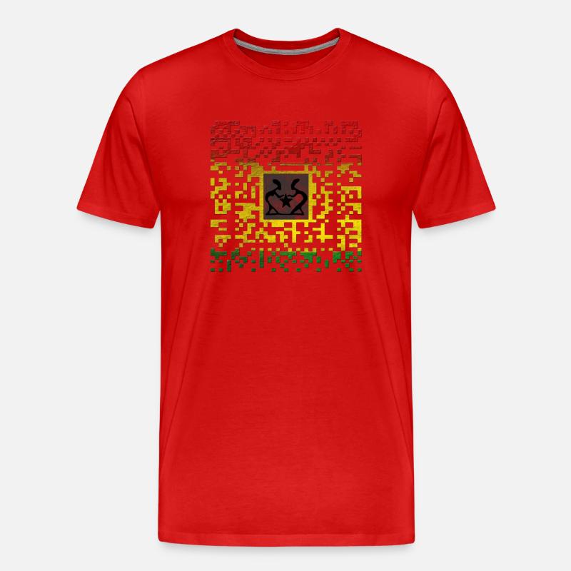 Reggae Code - Männer Premium Bio T-Shirt - Rot
