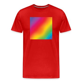 Süße Regenbogen-Druck - Regenbogen-Liebhaber-Geschenk - Männer Premium Bio T-Shirt - Rot - Vorne - Damien (186cm)